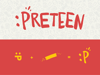 Preteen Emoticon Logo brush emoticon fun kids paint play preteen spit strokes teen