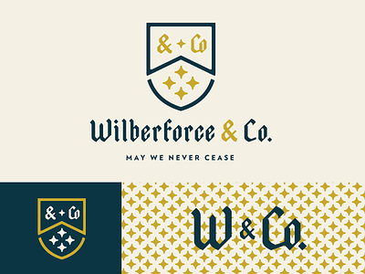 Wilberforce & Co Unselected branding co crest logo stars w