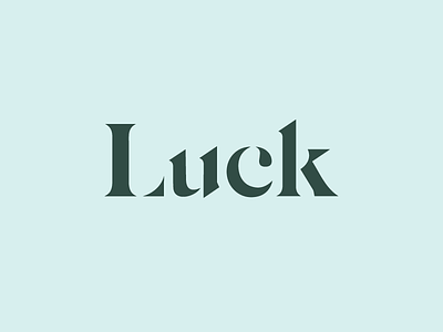 Luck Wordmark custom luck lucky stencil type wordmark