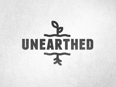 Unearthed Mark Unselected franchise grow identity logo lost type roots sans serif