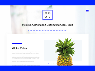 Cool Fruit Website blue cool fruit healthy material network site trend ui
