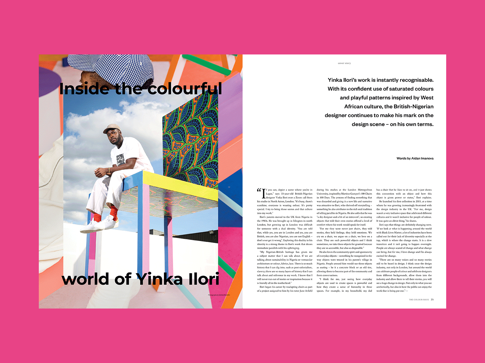 Yinka Ilori interview colorful editorial design magazine print magazine
