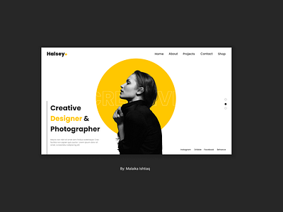 Designer & Photographer Website Design | UI/UX branding design designer flat minimal photographer ui ux web web design webdesign website website design