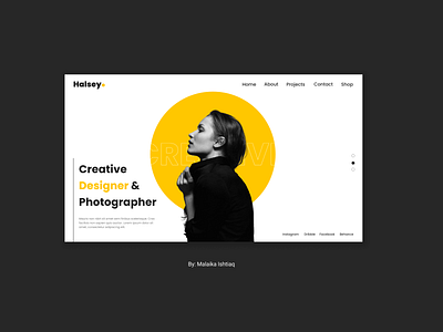 Designer & Photographer Website Design | UI/UX