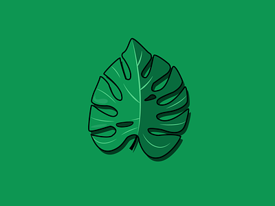 Leaf design flat icon illustration illustrator vector