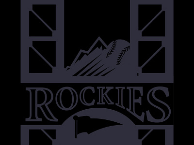 Rockies baseball illustration rockies