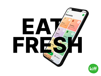 Kiff: Eat fresh app food food app fresh ios ios app ios app design mobile mobile app topxel