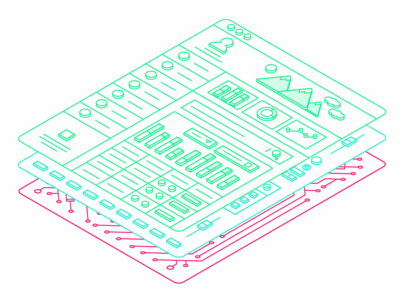 Design process design process dev illustration interaction isometric layers topxel visual