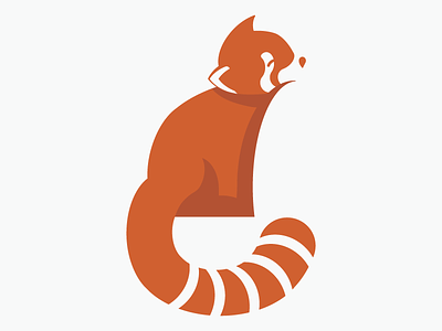 Red Panda logo mark animal animal mark cute flat illustration logo mark nature red panda