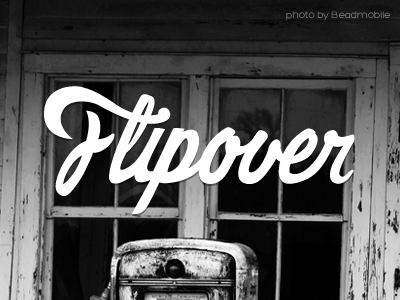 New flipover logotype custom type flipover font hand drawn identity lettering logo logotype script type