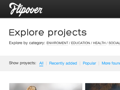 Explore projects page preview