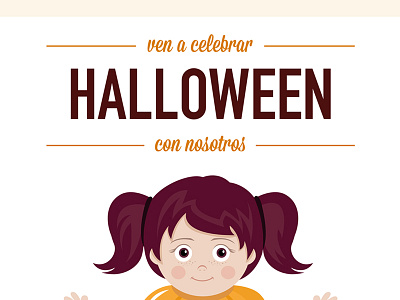 Halloween Poster cute font girl halloween illustration kid poster