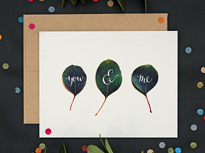 You And Me note card