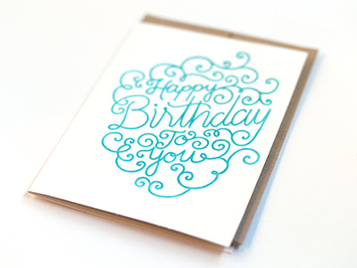 Happy Birthday To You Letterpress Card