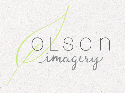 Olsen Imagery Logo branding calligraphy hand done type helvetica identity laurel leaf logo rebrand