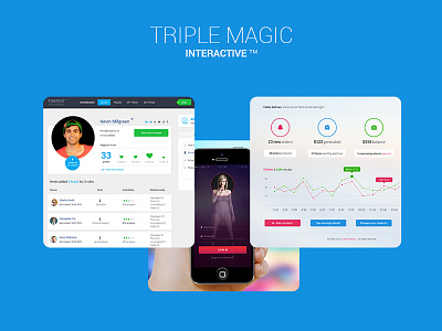 Triple Magic Landing Page agency clean design flat interface landing portfolio startup triple ui ux web