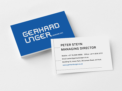 Gerhard Unger Business Cards brand styling branding business cards corporate branding icon identity logo stationery design typography
