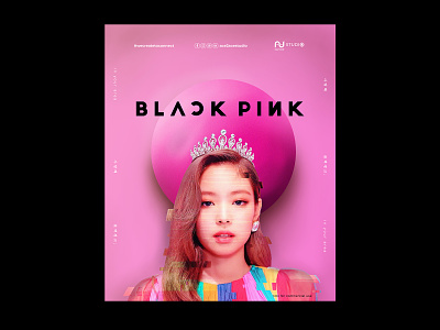 BLACKPINK abstract ace2ace ace2ace studio black blackpink blinkers design glitch gradient korean magenta pink queen sarranghae