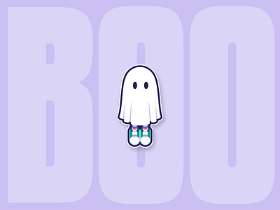 Hey Boo! 2d boo fantasma ghost halloween pin sticker teen