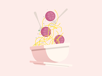 Dribbble Meatballs dribbble food italian meatballs spaghetti