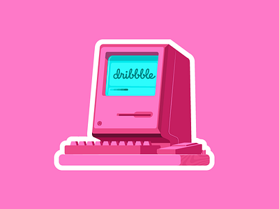 It's been there from the start ... apple dribbble mac macfan retro stickers
