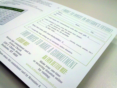 Artisan Capital Campaign booklet church form pledge rsvp sermon