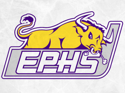 Ephs Floor Hockey Team - 2 bull ephs hockey horns logo smoke sports team