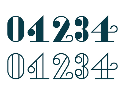 Numbers [WIP] font lettering retro type typerface typography vintage wip