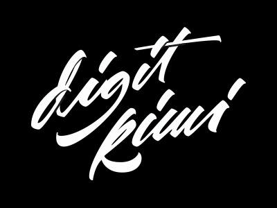 Digit Kiwi logotype art custom digital handlettering lettering logo logotype type typography