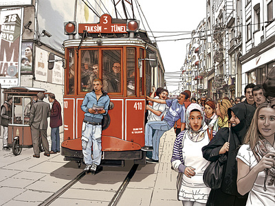 Istambul Taksim Tram