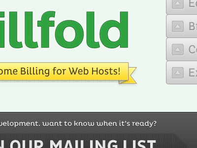 Billfold Landing Page