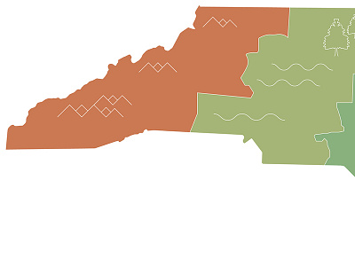 North Carolina Illustration Part 2 — Issue III: Environment geographic graphic illustration map north carolina state vector