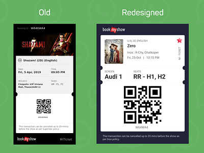 BookMyShow WhatsApp and Email Ticket