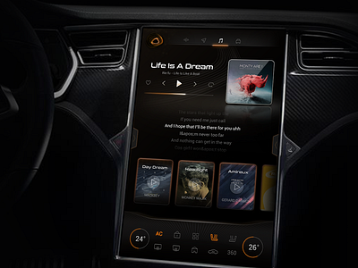 Car UI Concept exploration ui 设计