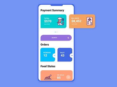 The Food App design flat ui ux