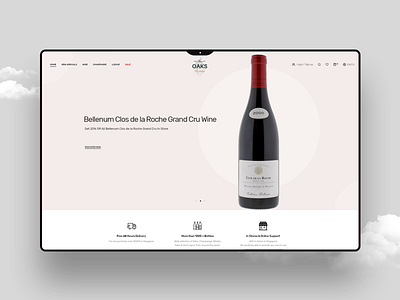 Wine Store E commerce Landing Page branding ecommerce illustration luxury design typography website wine wine branding