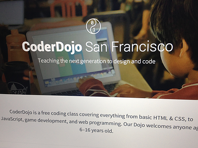 New CoderDojo SF website code coderdojo design website