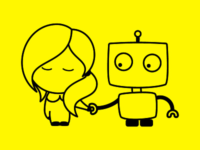 bot and broccolini 2 bot cute illustration robot