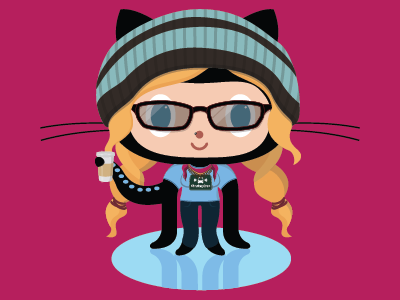 StartupBustoCat for my locks screen broccolini github illustration octocat startupbus