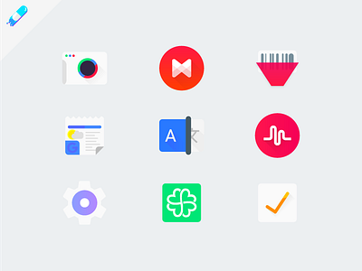 Material design icons for an icon pack android colorful flat google icon pack icons material design ui vibrant