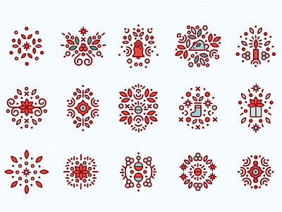 christmas clusters christmas snowflakes vector