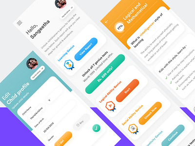 Children Learning Report app assessment child app children clearn game learning learning app learning management system minimal modern report ui uxdesign