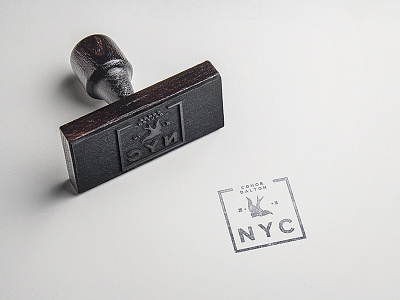 Personal Stamp black brand branding clean ink lettering logo mockup paper retina stamp wood