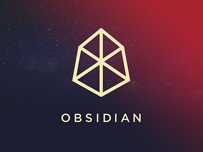 Obsidian brand branding cut design gem logo prism software space star stone