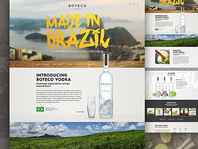 Boteco Brazilian Vodka alcohol boteco brazil cane flavor liquor spirits sugar vodka web design website