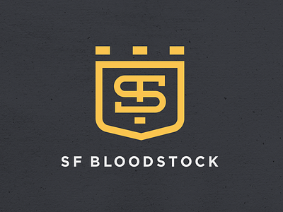 SF Bloodstock bloodstock branding breeding crown farm horse horses logo monogram shield thoroughbred