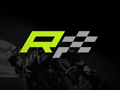 RF Racing branding checkered fast logo logomark motorcycle speed