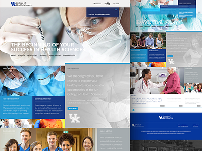 UK College of Health Sciences website design digital digital design ui web design website website design