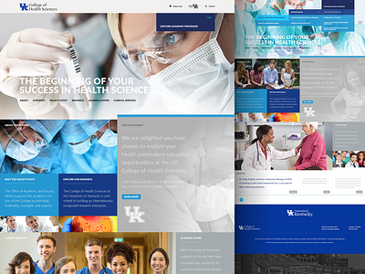 UK College of Health Sciences website design