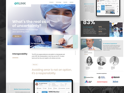 ORLink website design medical surgery ui ui design website website design
